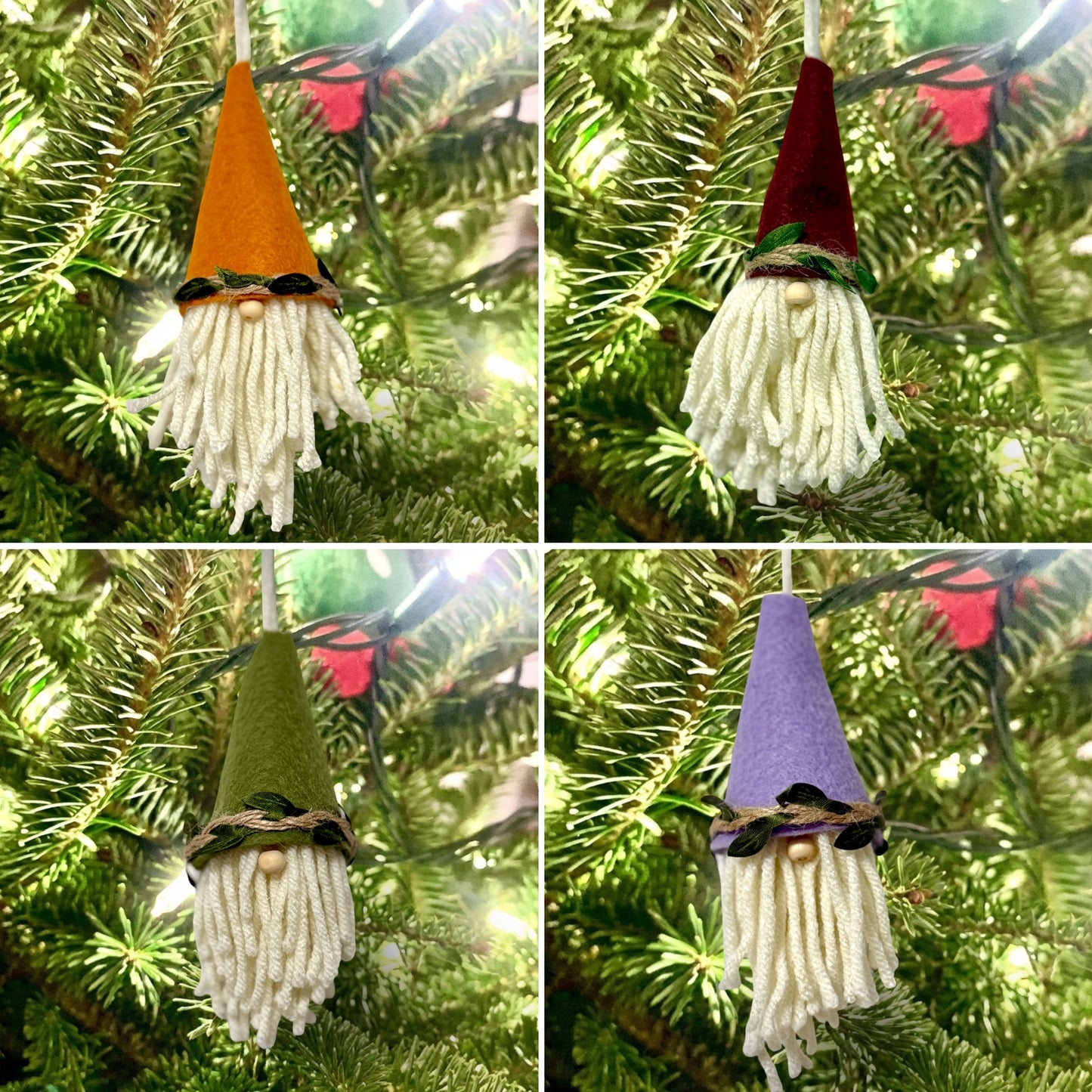 Felt Gnome Ornaments