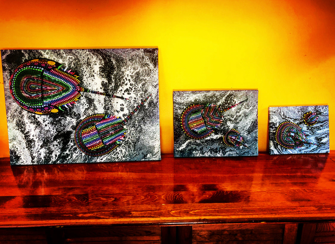 Painted Horseshoe Crab Shells