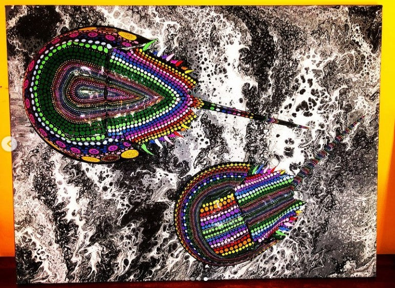 Painted Horseshoe Crab Shells