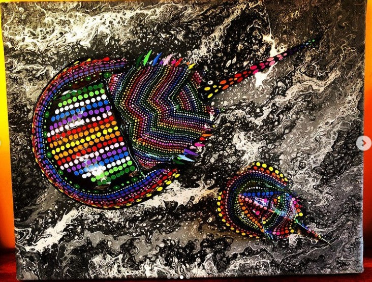 Painted Horseshoe Crab Shells